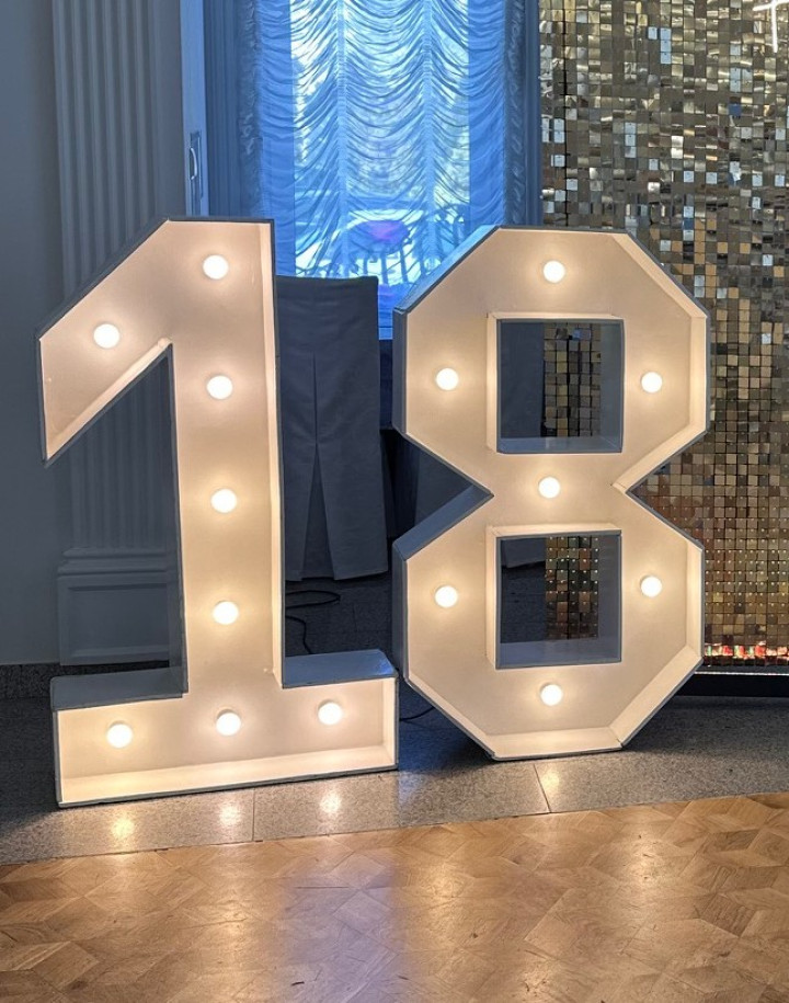 Cyfry podświetlane "18"